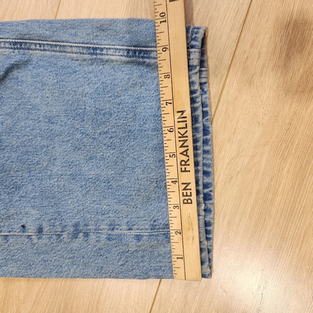 We The Free Moxie Barrel Jeans Womens 31 Blue High Rise Patchwork Wide Leg - Picture 9 of 10